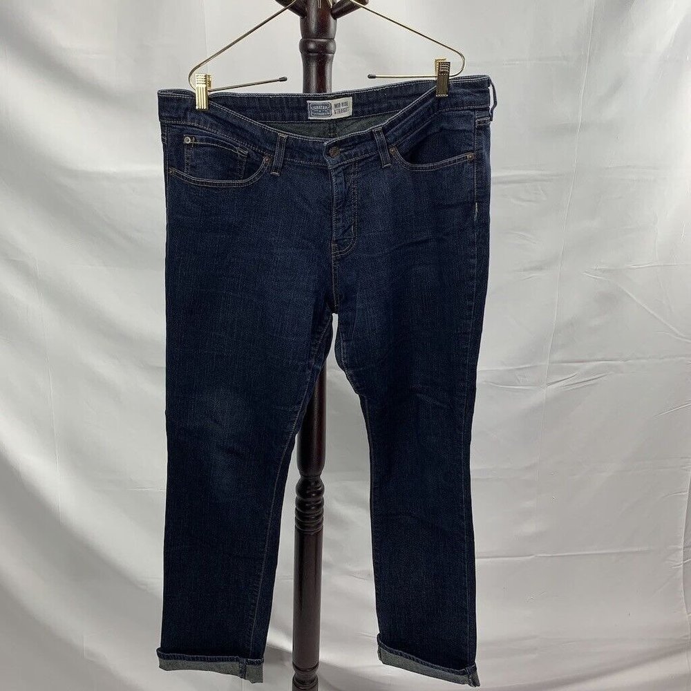 Levi’s Mid Rise Dark Wash Straight Leg Jeans size 18M